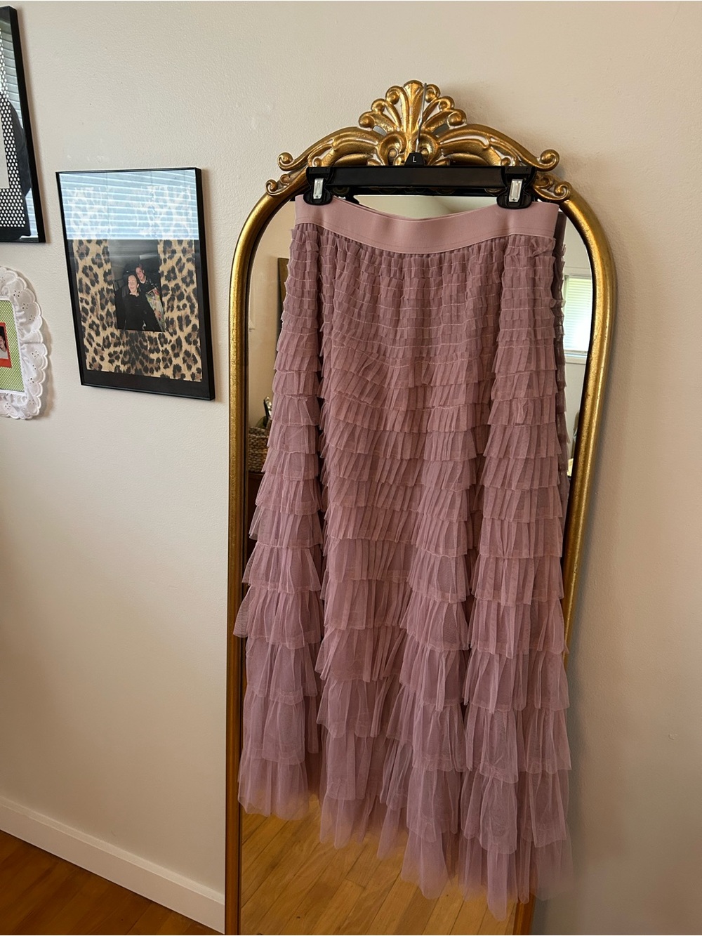 Mauve tulle skirt